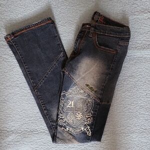 South Pole Dark Blue Straight Leg Jeans